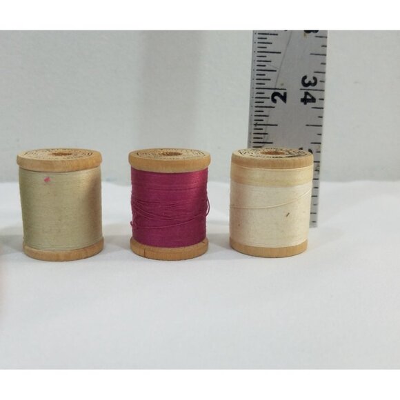 Vintage Belding Corticelli Bel-Waxed Mercerized Cotton Thread Spools Lot Of 4 - Picture 7 of 7